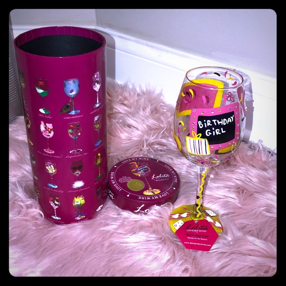 Lolita Birthday Girl Wine Glass